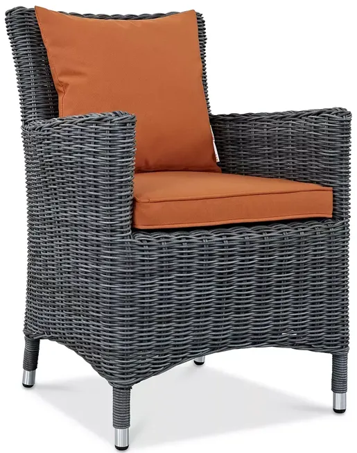 Modway Summon Outdoor Patio SunbrellaÂ® Wicker Dining Armchair