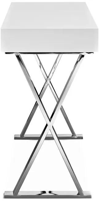 Modway Sector Chrome Stainless Steel Console Table