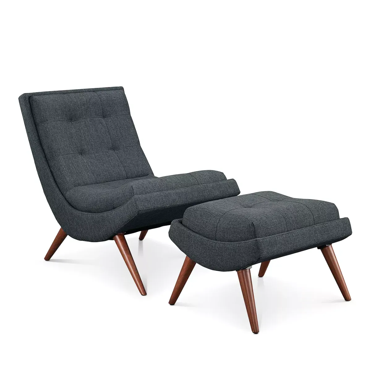 Modway Ramp Upholstered Fabric Lounge Chair Set