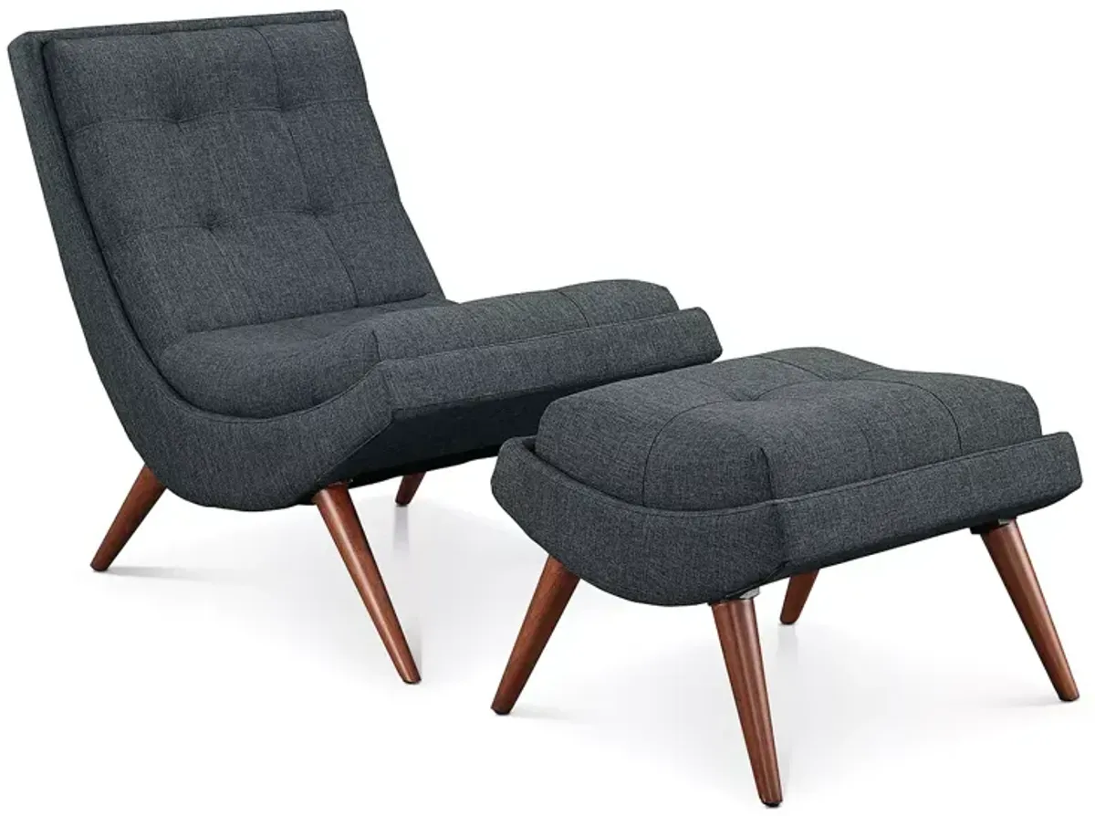 Modway Ramp Upholstered Fabric Lounge Chair Set