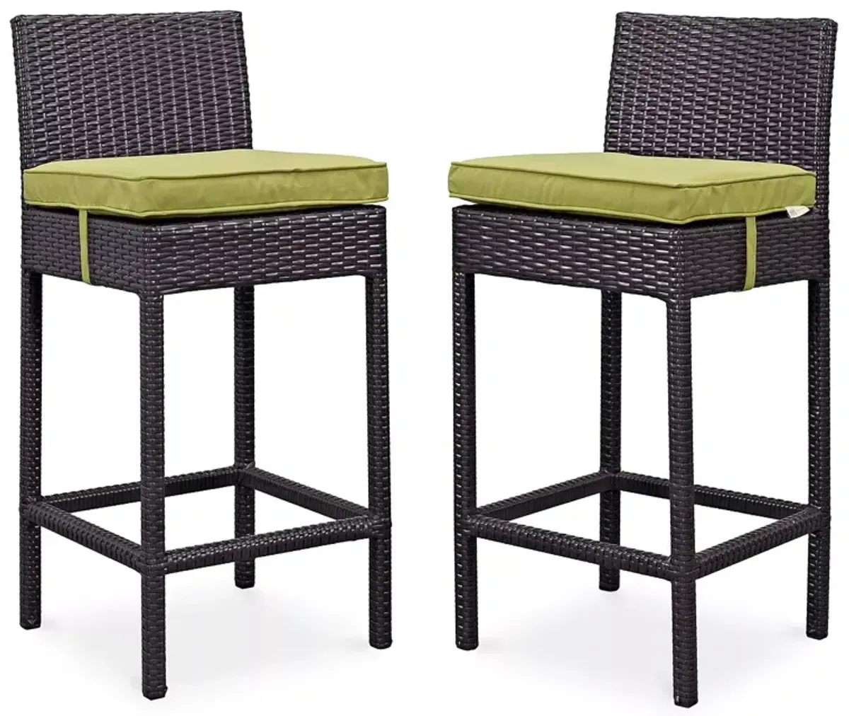 Modway Lift Outdoor Patio Rattan Bar Stools, Set of 2