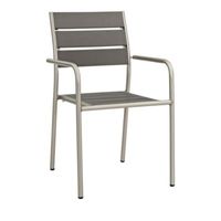 Modway Shore Outdoor Patio Aluminum Dining Rounded Armchair