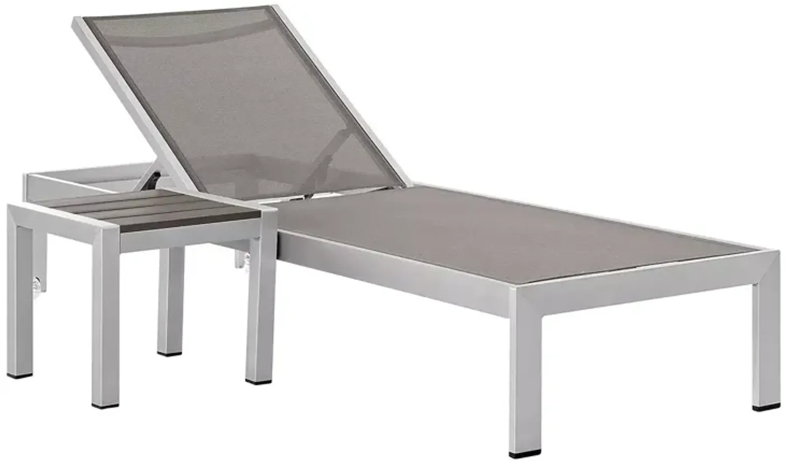 Modway Shore 2 Piece Outdoor Patio Aluminum Set