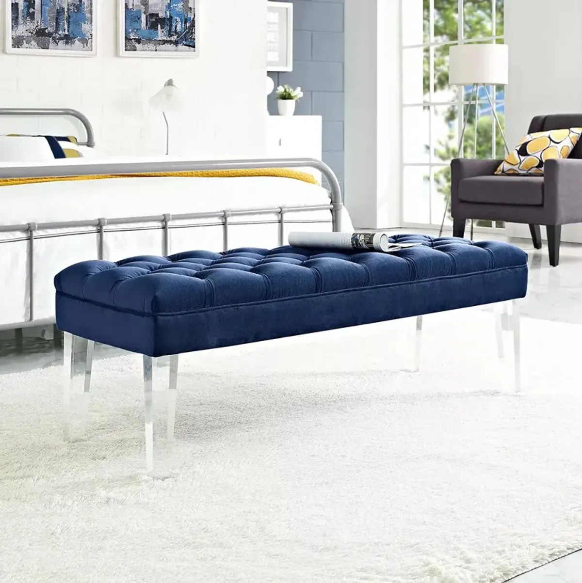 Modway Valet Velvet Bench