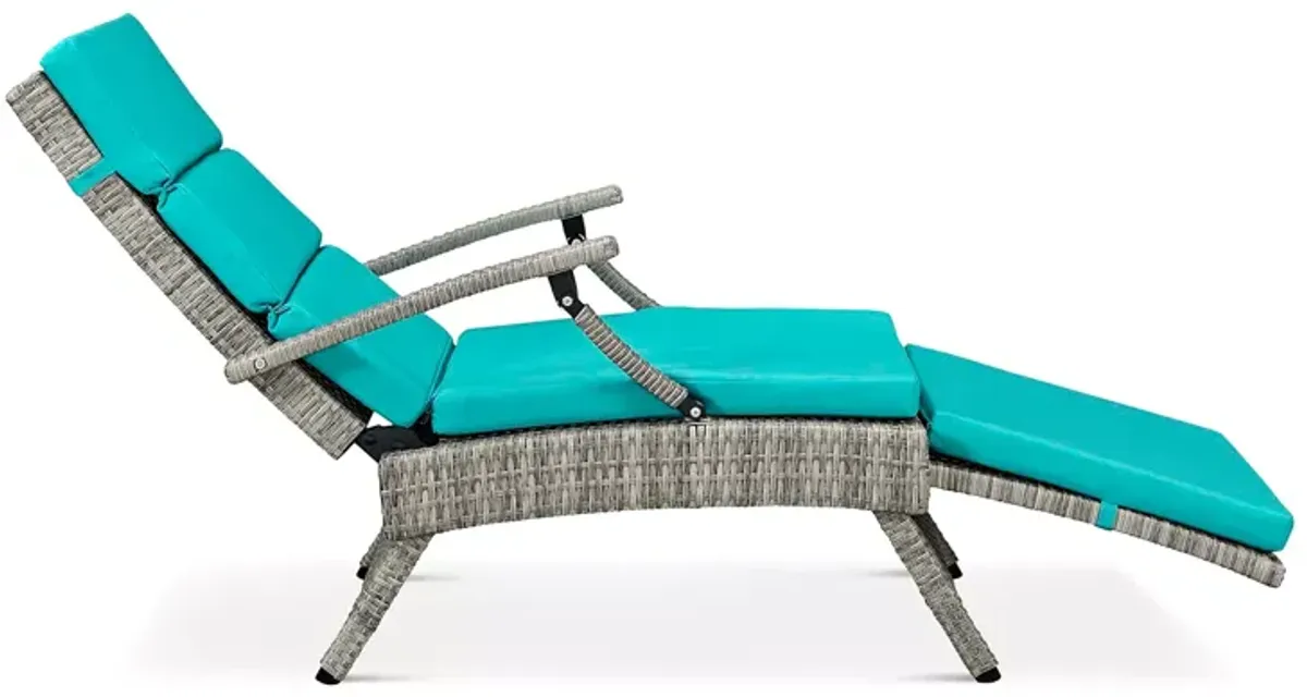 Modway Envisage Chaise Outdoor Patio Wicker Rattan Lounge Chair