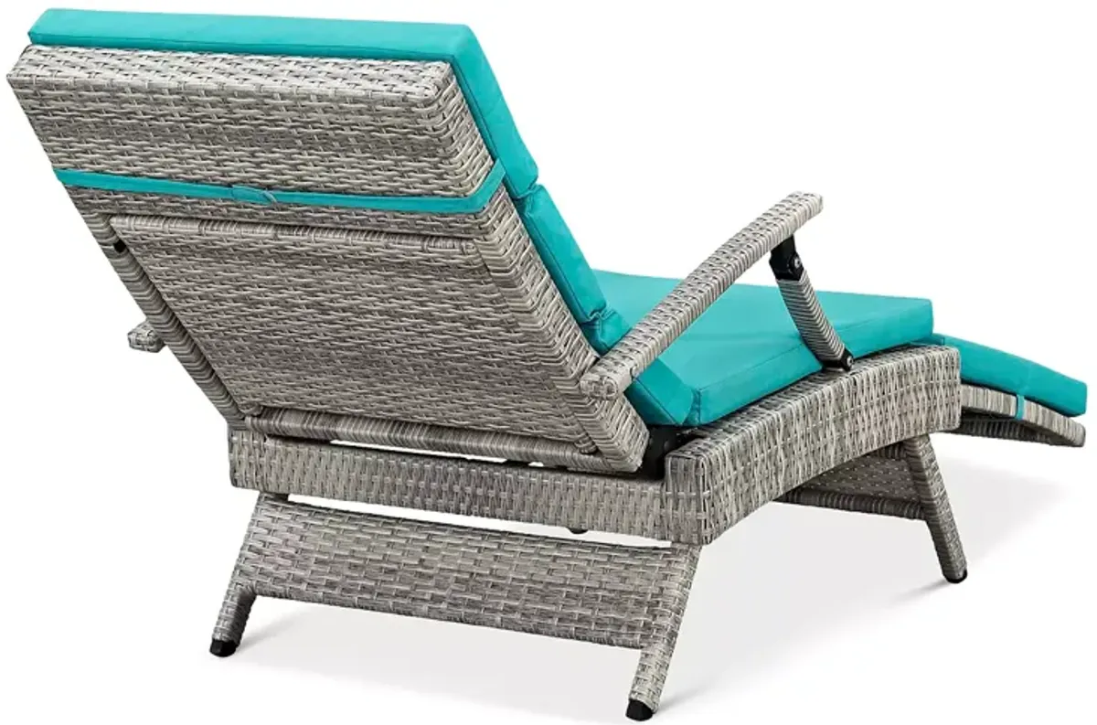 Modway Envisage Chaise Outdoor Patio Wicker Rattan Lounge Chair