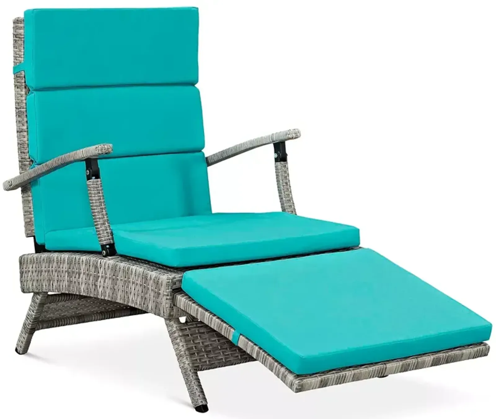 Modway Envisage Chaise Outdoor Patio Wicker Rattan Lounge Chair