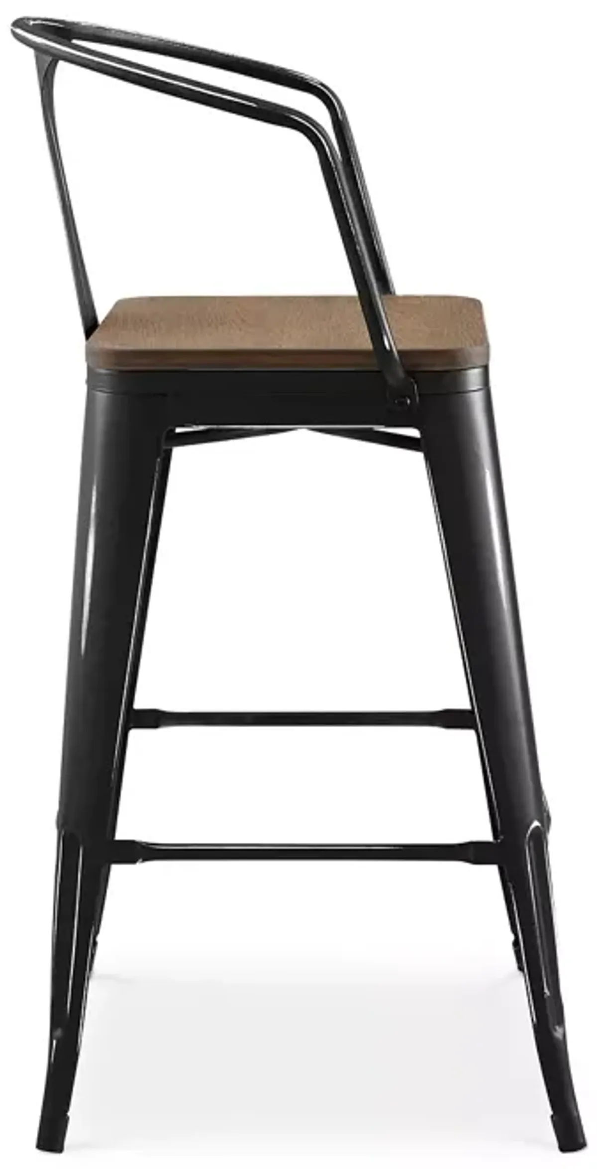 Modway Promenade Wooden Seat Bar Stool with Arms