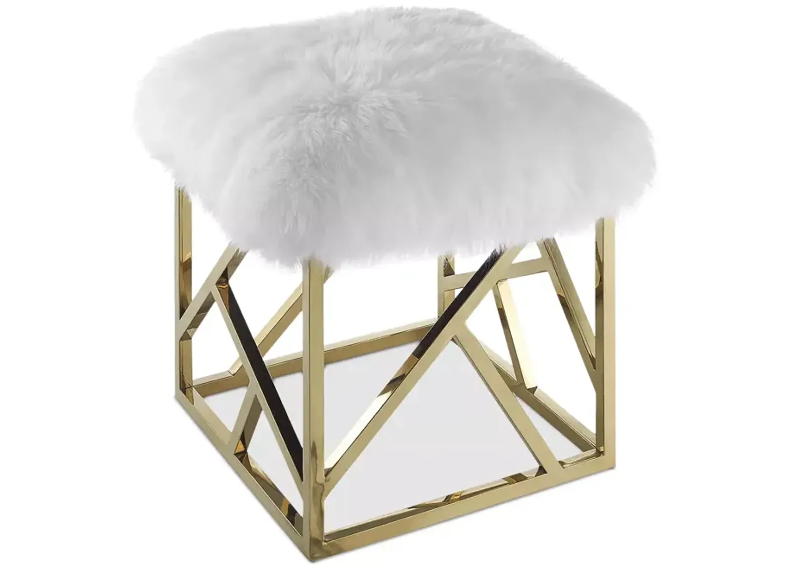 Modway Intersperse Sheepskin Ottoman