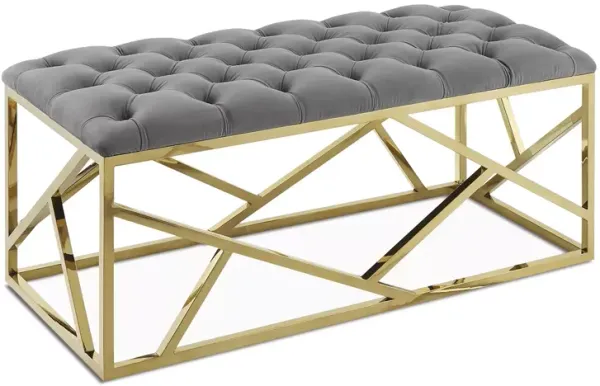 Modway Intersperse Gold Bench