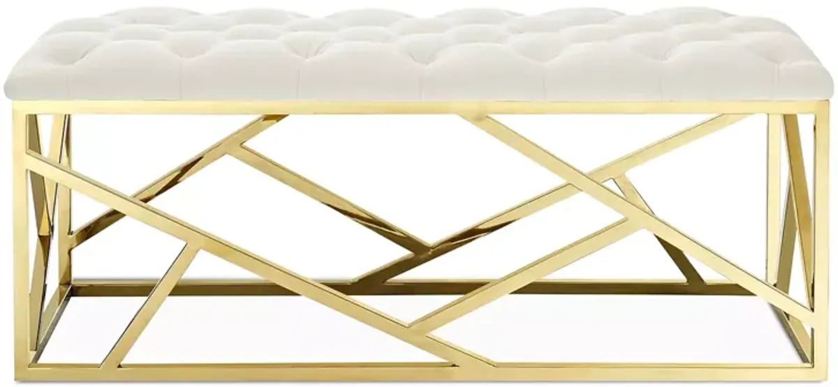 Modway Intersperse Gold Bench