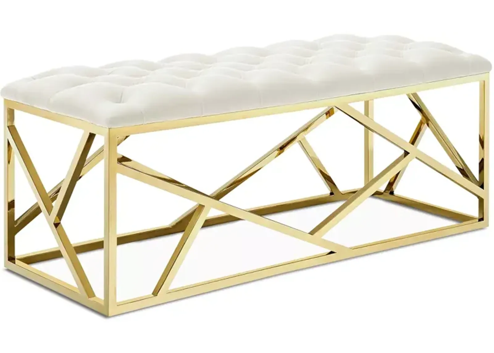 Modway Intersperse Gold Bench