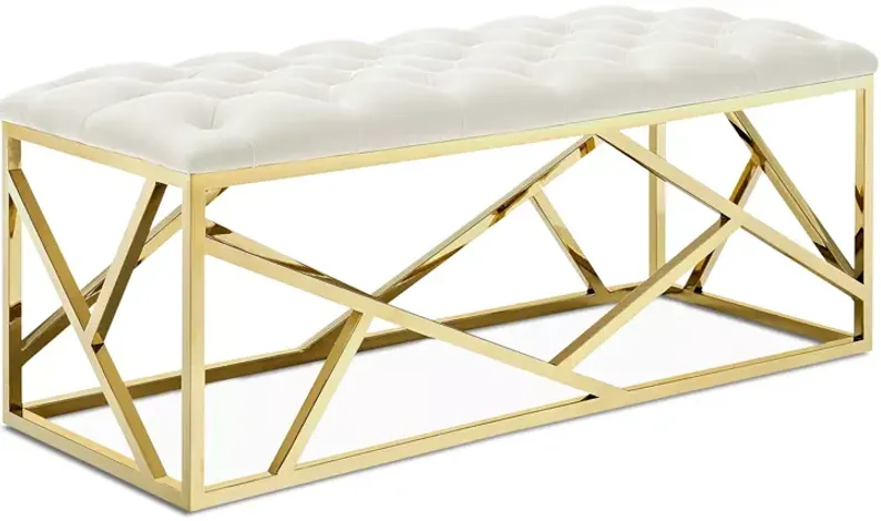 Modway Intersperse Gold Bench