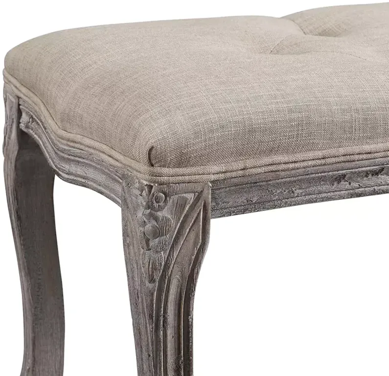 Modway Regal Vintage French Upholstered Fabric Bench