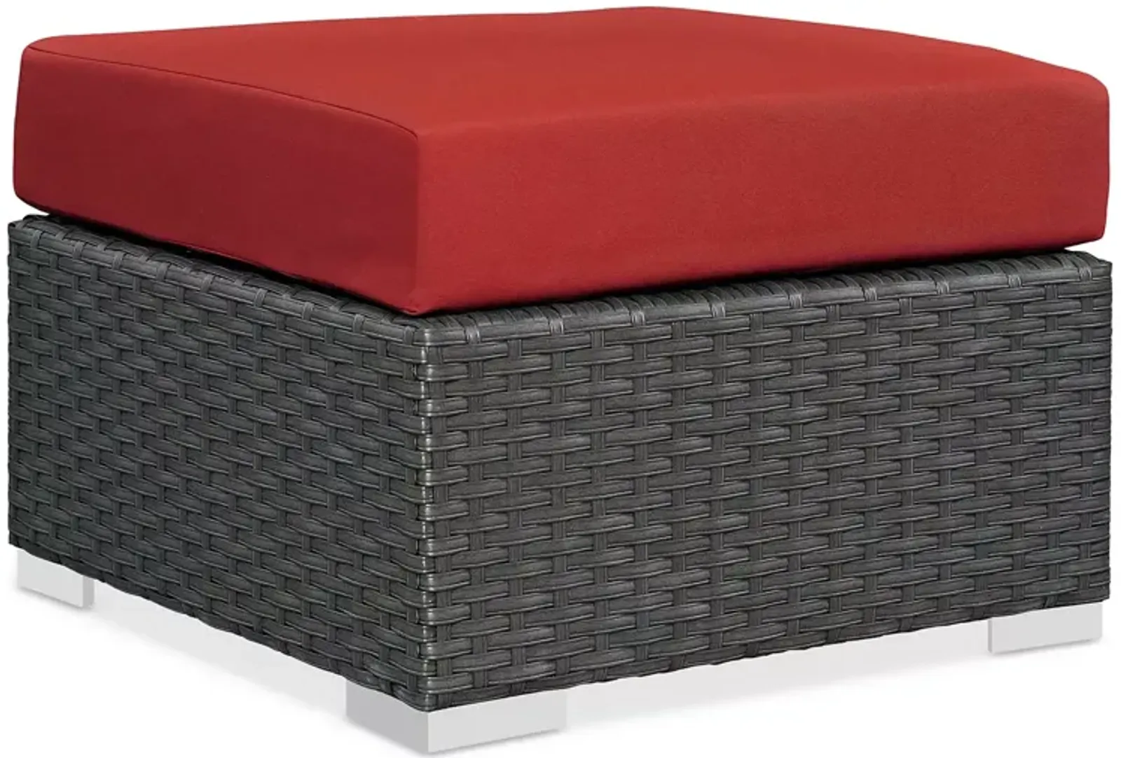 Modway Sojourn Outdoor Patio SunbrellaÂ® Rattan Ottoman