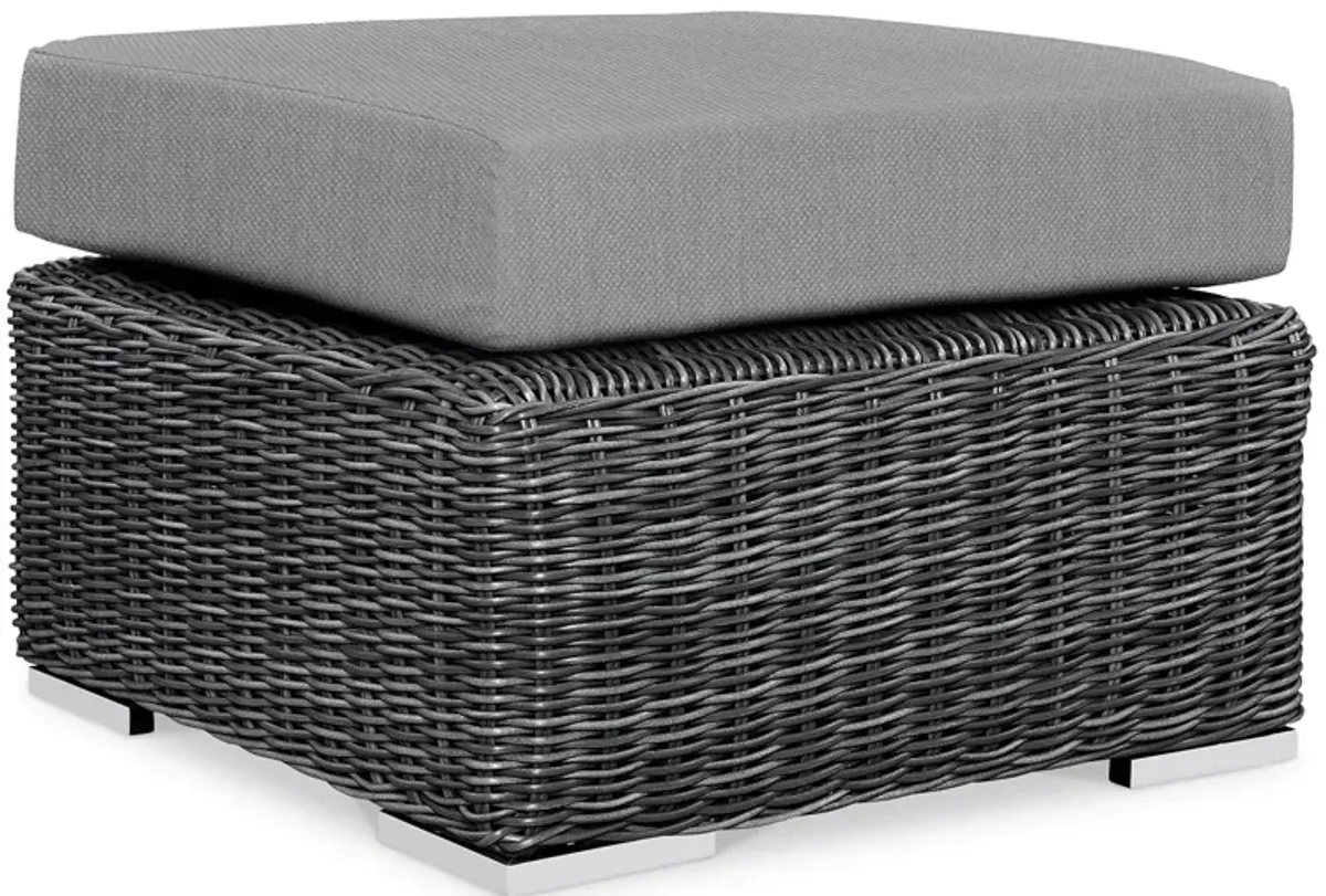 Modway Summon Outdoor Patio SunbrellaÂ® Wicker Ottoman