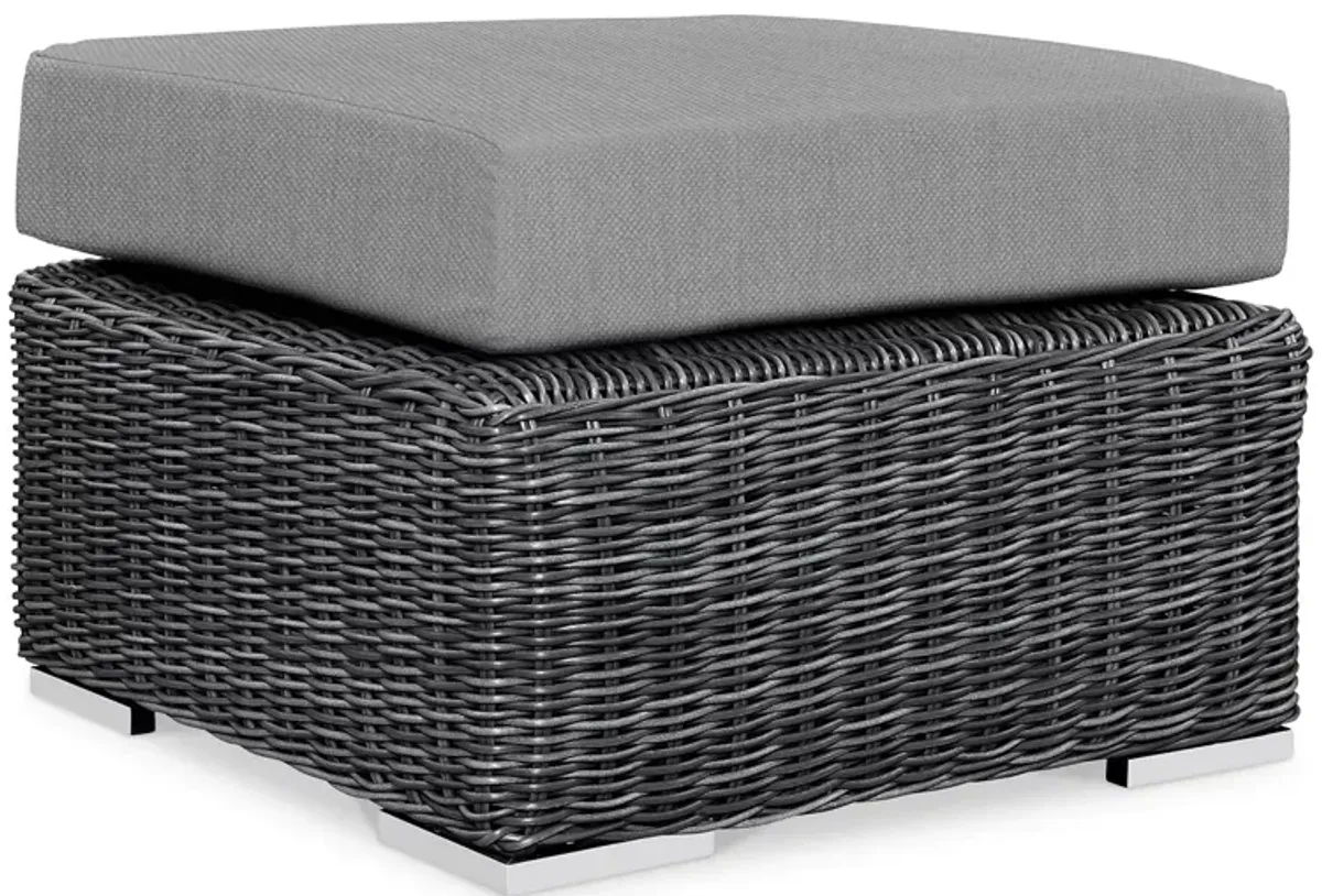 Modway Summon Outdoor Patio SunbrellaÂ® Wicker Ottoman