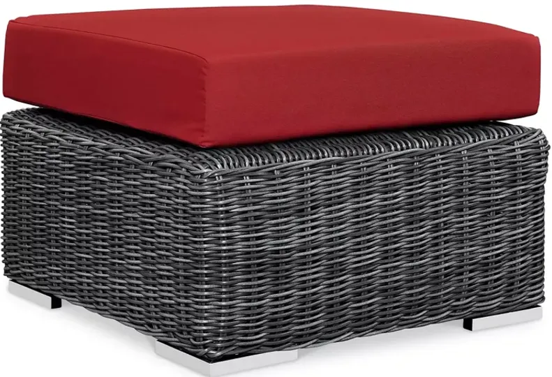 Modway Summon Outdoor Patio SunbrellaÂ® Wicker Ottoman