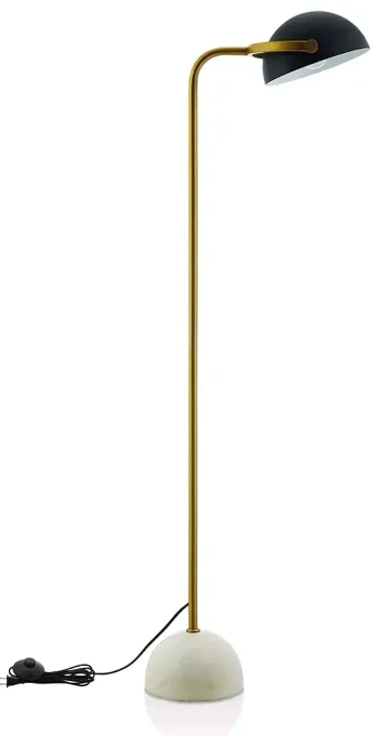 Modway Convey Bronze and White Marble Floor Lamp