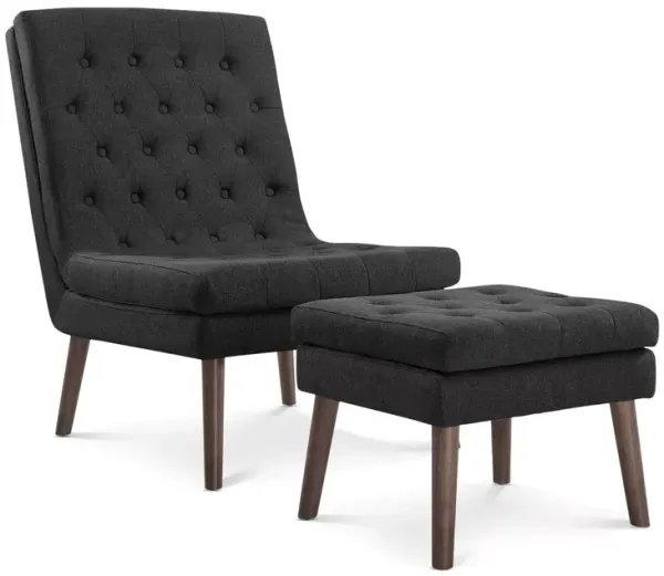 Modway Modify Upholstered Lounge Chair & Ottoman