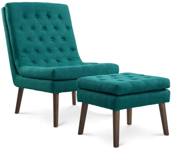 Modway Modify Upholstered Lounge Chair & Ottoman