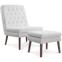 Modway Modify Upholstered Lounge Chair & Ottoman