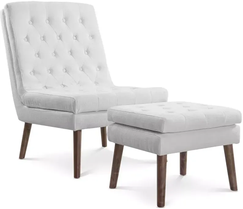 Modway Modify Upholstered Lounge Chair & Ottoman