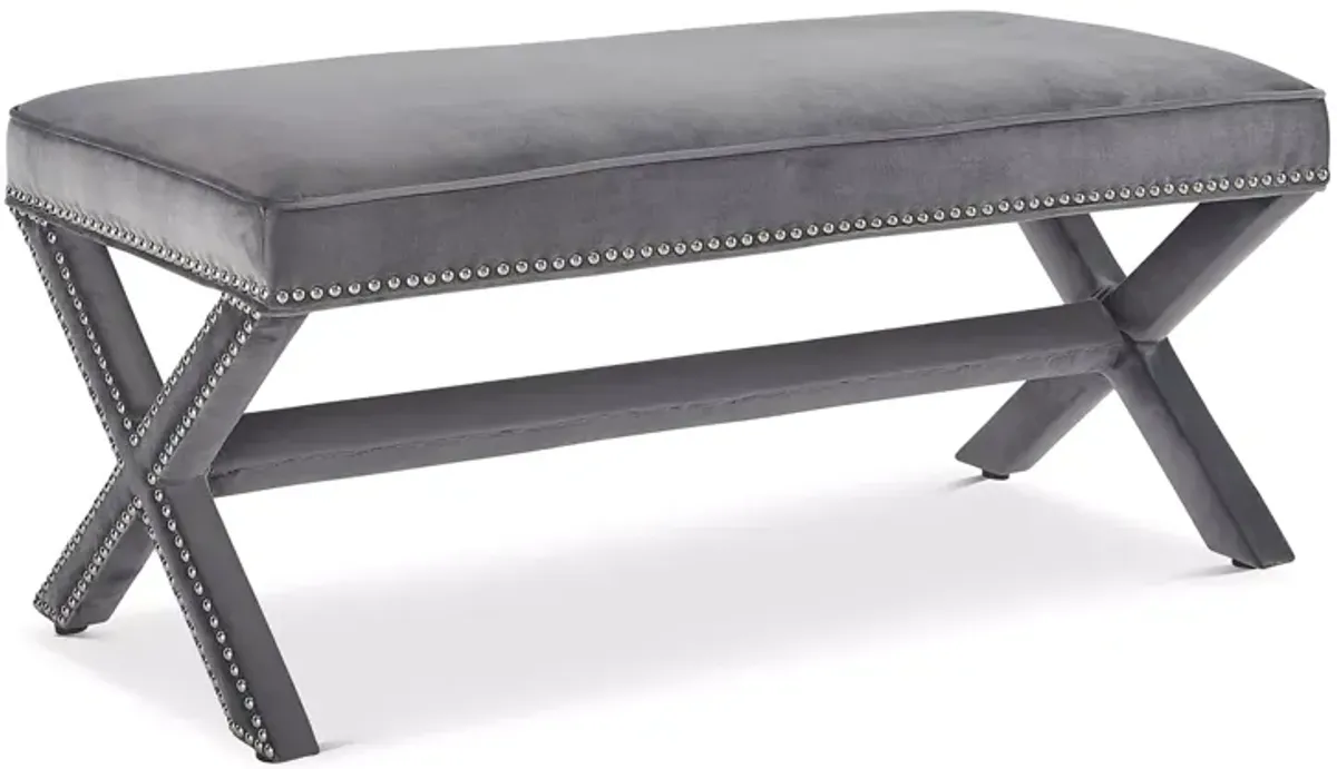 Modway Rivet Performance Velvet Bench