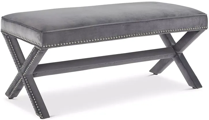 Modway Rivet Performance Velvet Bench