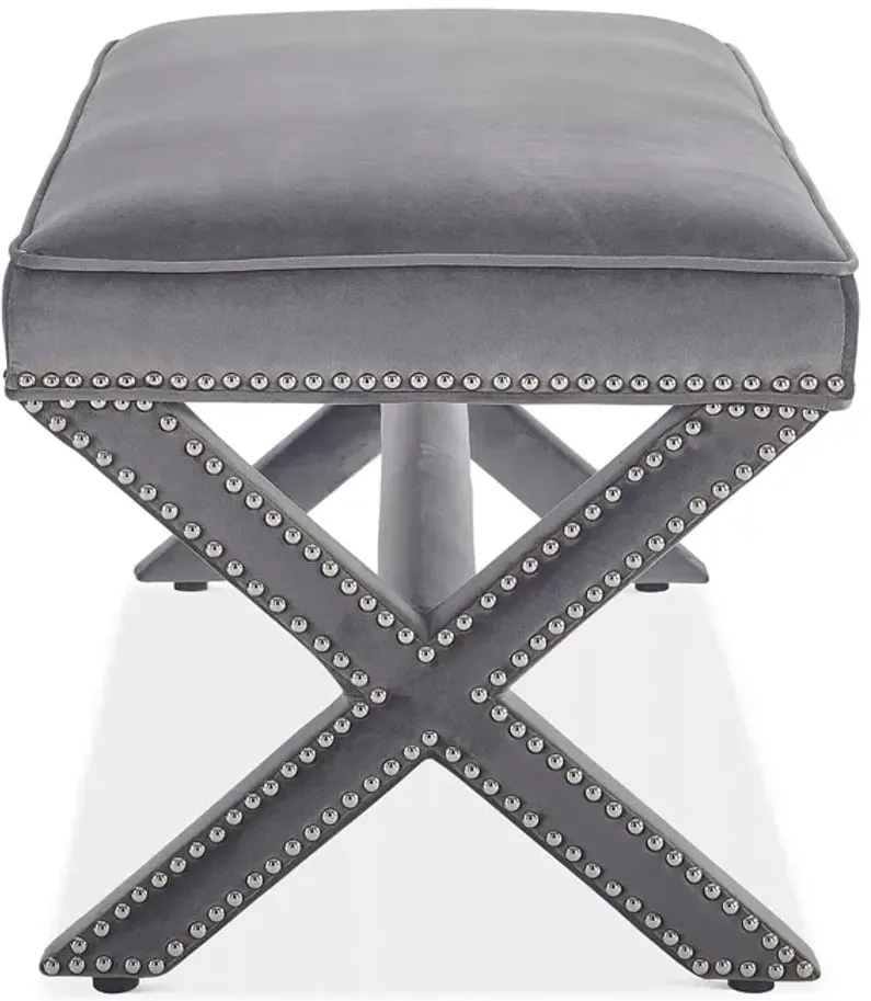 Modway Rivet Performance Velvet Bench