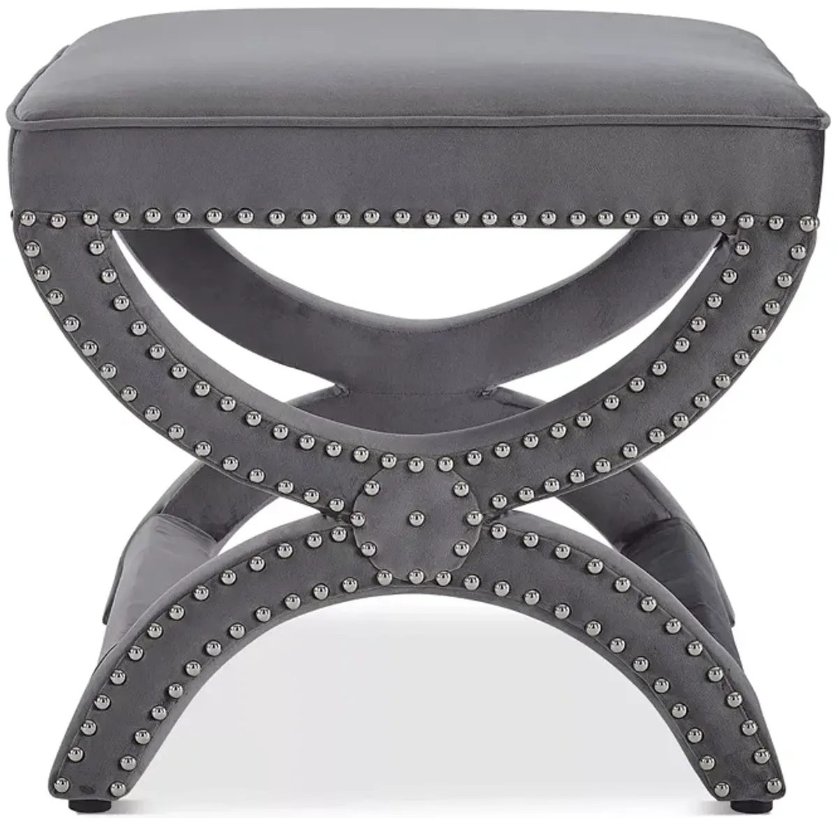 Modway Expound Upholstered Nailhead Trim Performance Velvet Ottoman