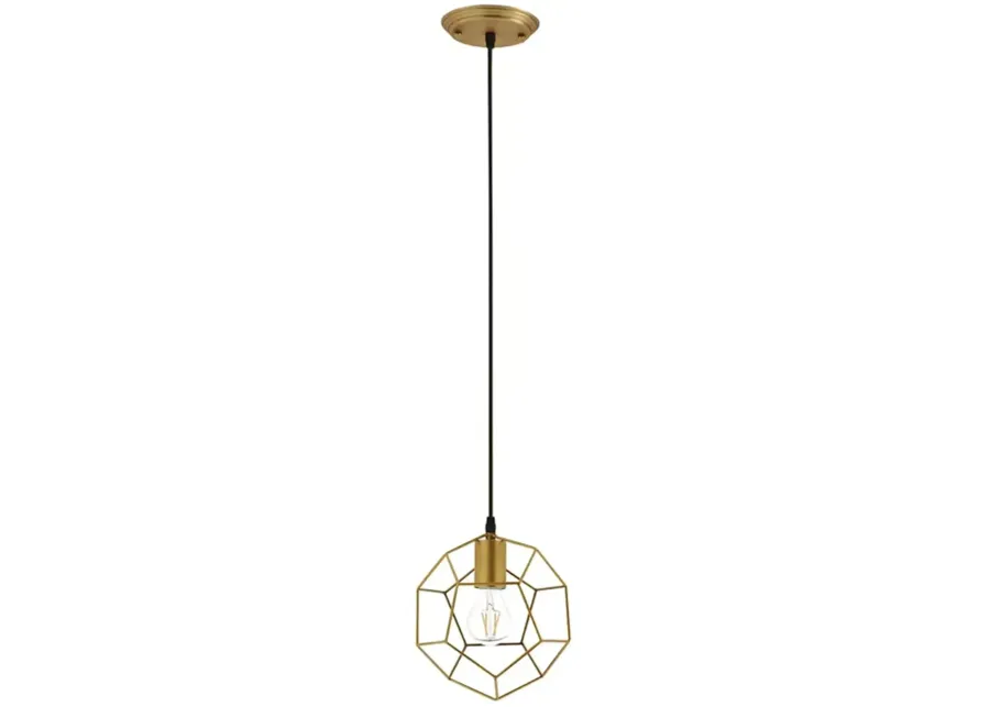 Modway Pique Gold Tone Metal Ceiling Fixture