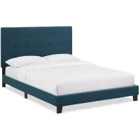 Modway Melanie Tufted Button Upholstered Fabric Platform Bed, Twin