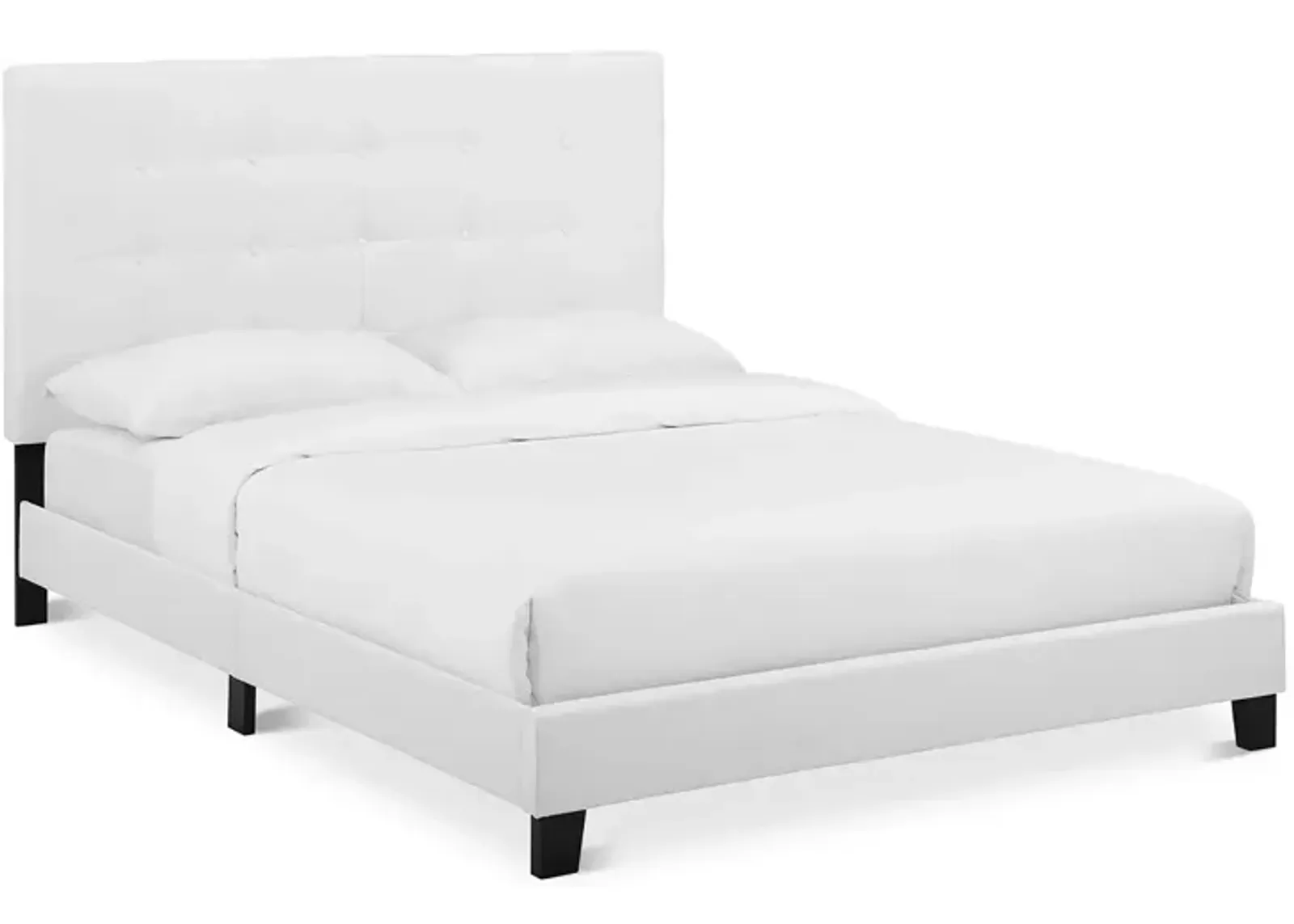 Modway Melanie Tufted Button Upholstered Fabric Platform Bed, Full