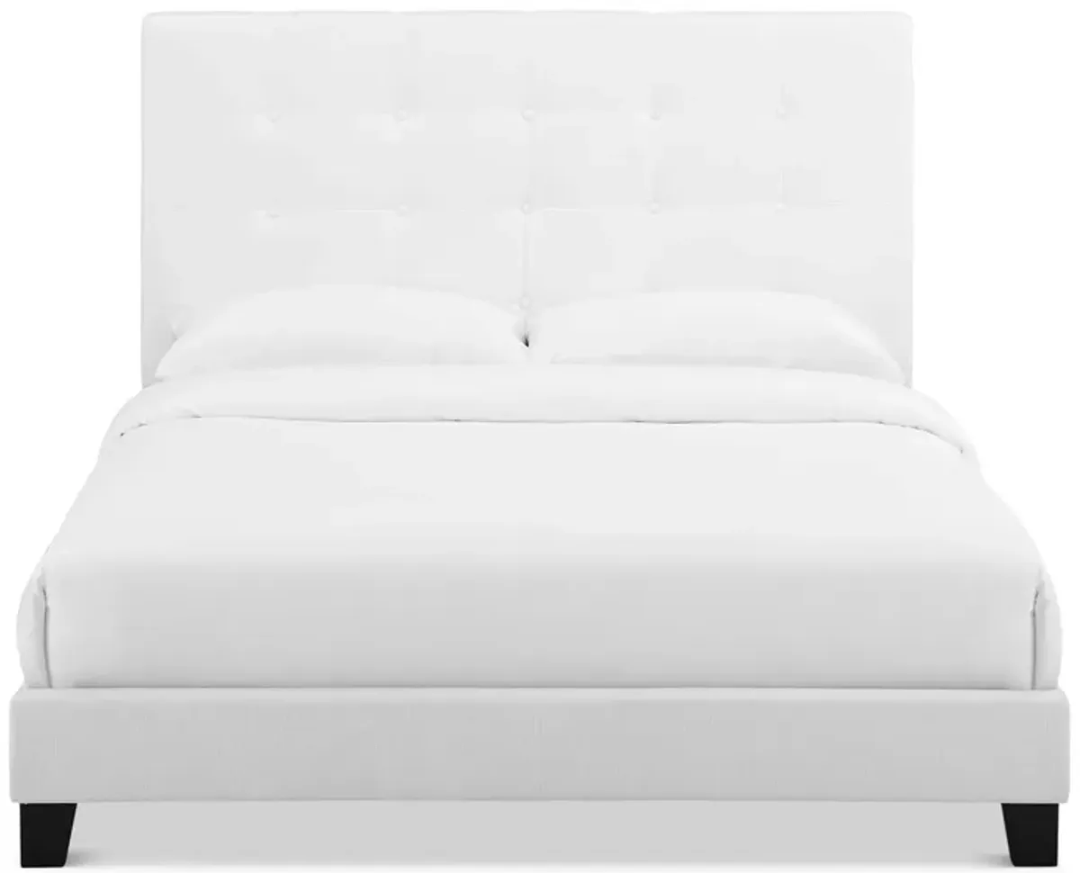 Modway Melanie Tufted Button Upholstered Fabric Platform Bed, King