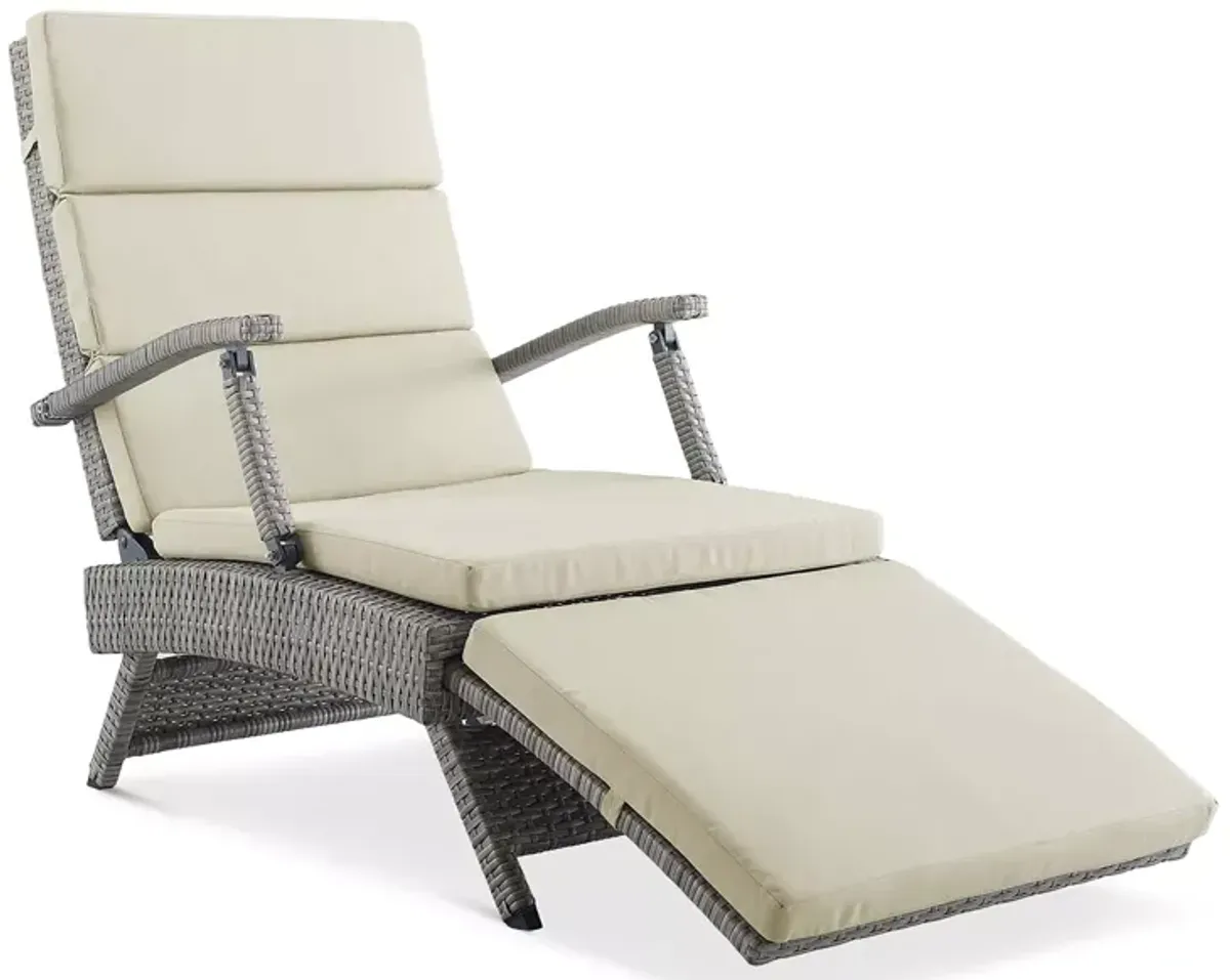 Modway Envisage Chaise Outdoor Patio Wicker Rattan Lounge Chair