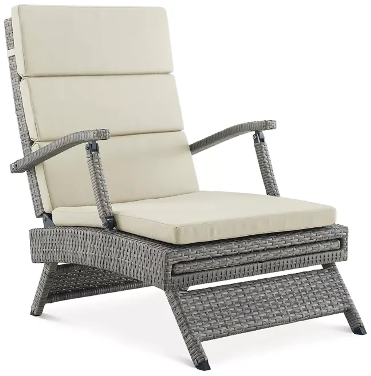 Modway Envisage Chaise Outdoor Patio Wicker Rattan Lounge Chair