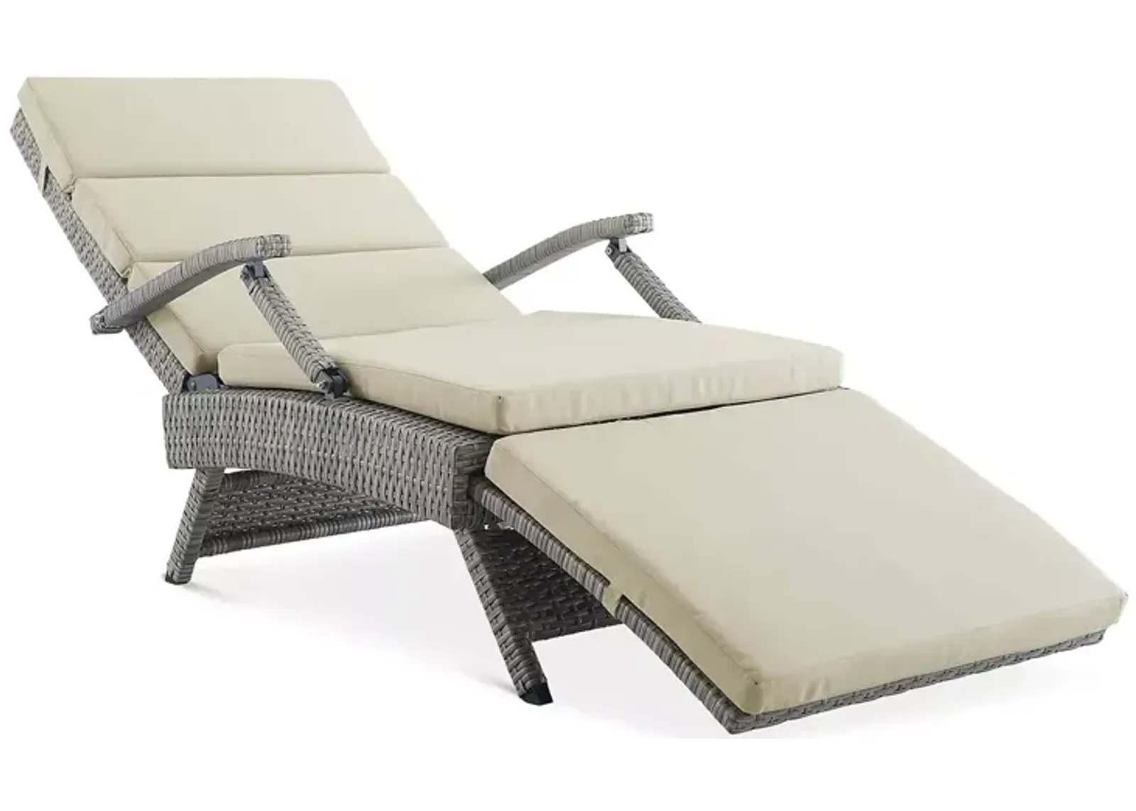 Modway Envisage Chaise Outdoor Patio Wicker Rattan Lounge Chair