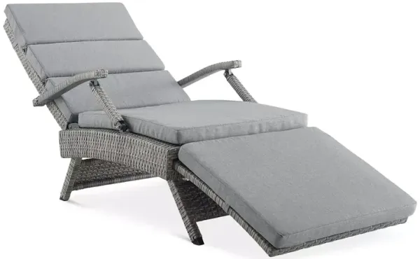 Modway Envisage Chaise Outdoor Patio Wicker Rattan Lounge Chair