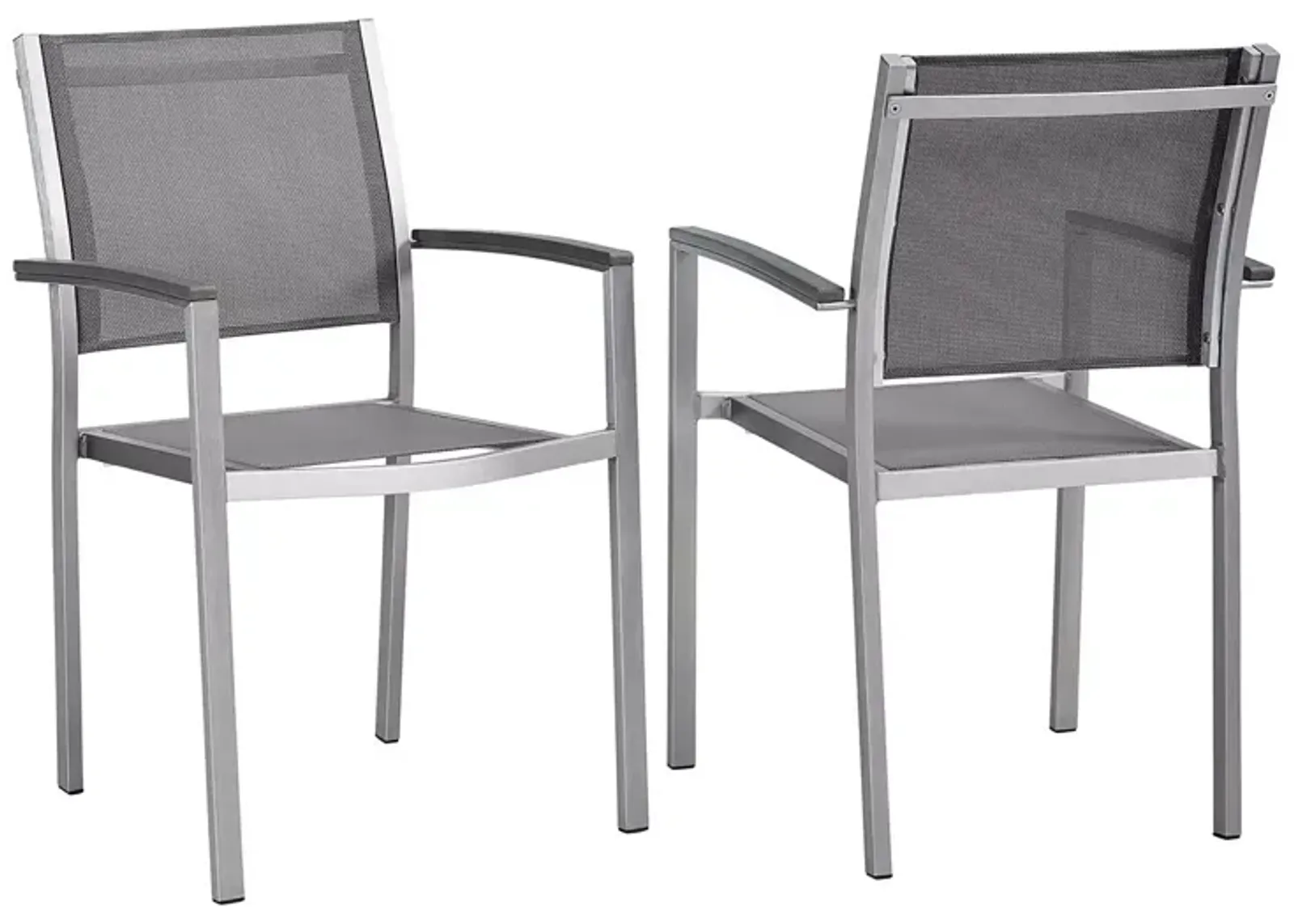 Modway Shore Aluminum Outdoor Patio Dining Chair, Set of 2 