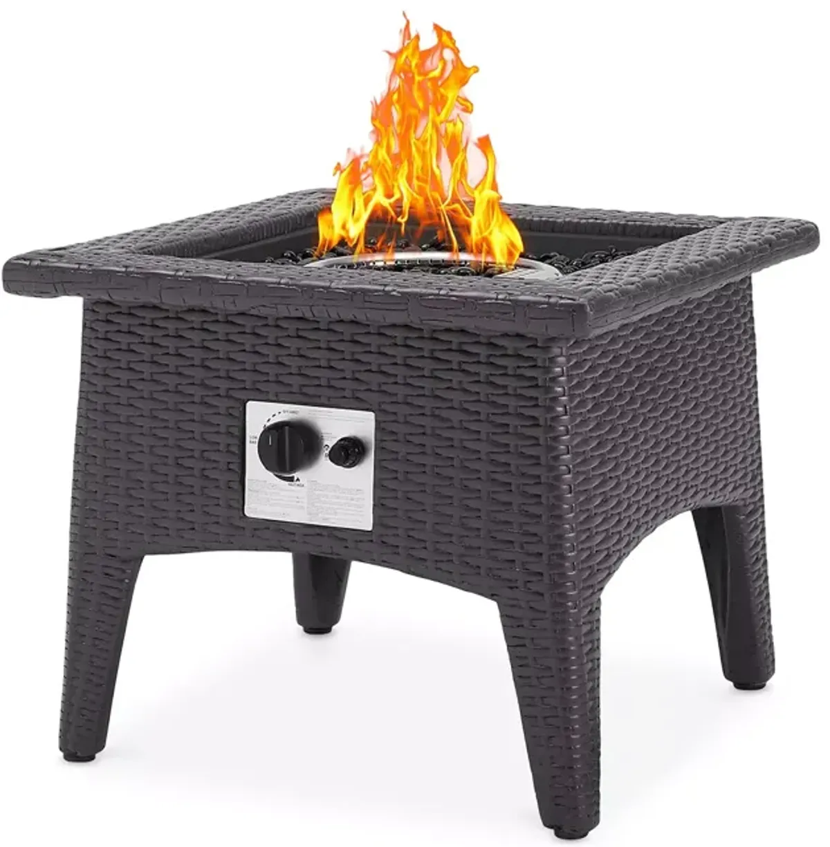 Modway Vivacity Outdoor Patio Propane Fire Pit Table