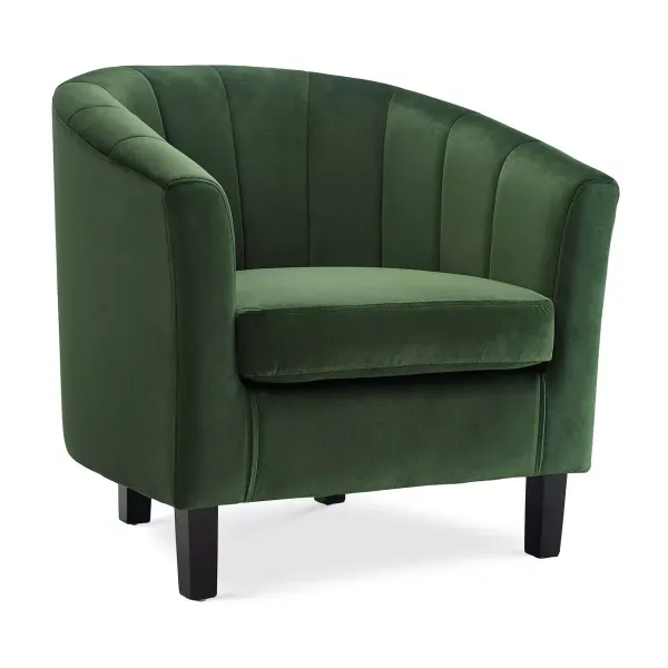 Modway Prospect Channel Tufted Upholstered Velvet Armchair