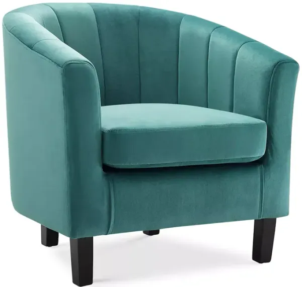 Modway Prospect Channel Tufted Upholstered Velvet Armchair