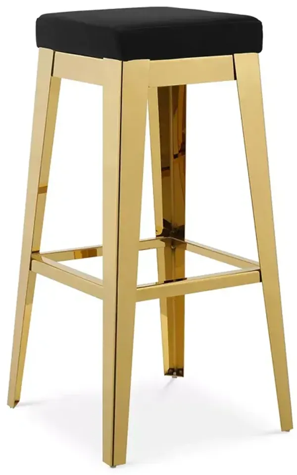 Modway Arrive Stainless Steel Upholstered Velvet Bar Stool