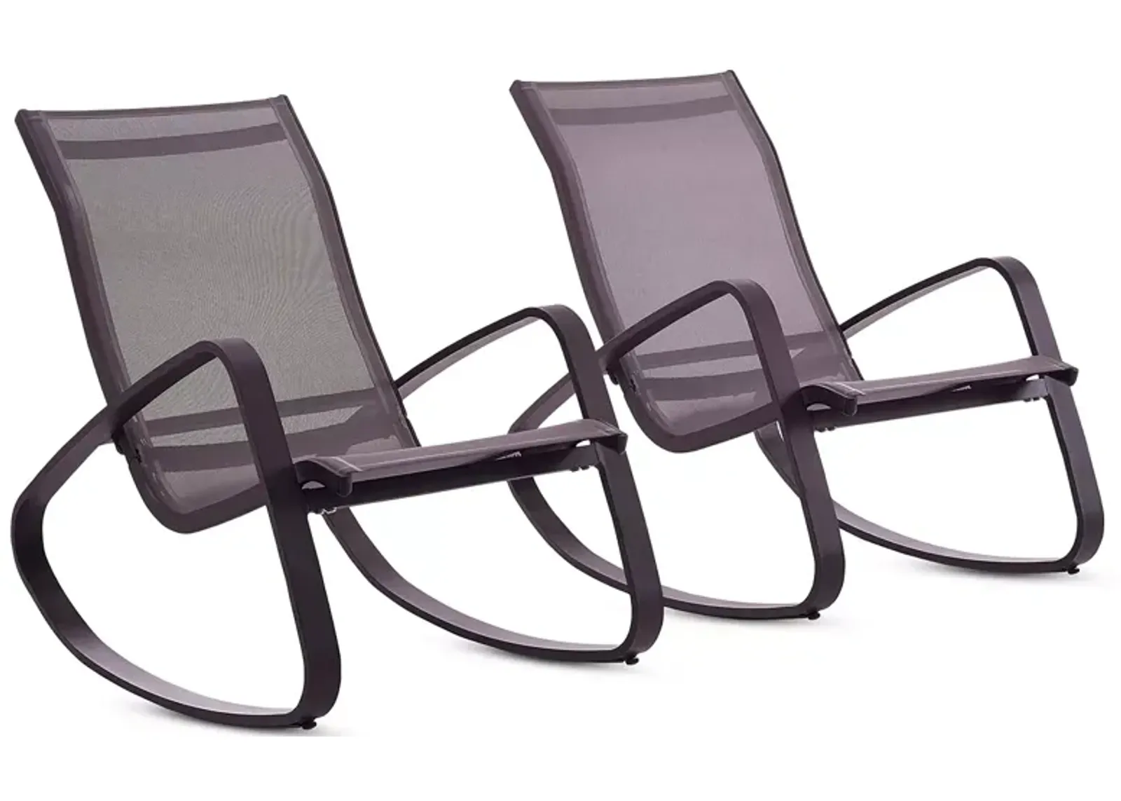 Modway Traveler Outdoor Patio Mesh Sling Rockers, Set of 2