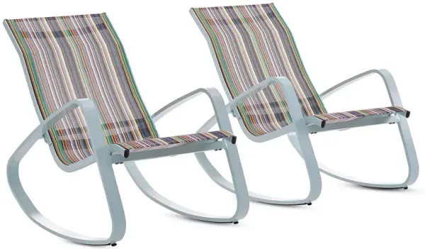 Modway Traveler Outdoor Patio Mesh Sling Rockers, Set of 2