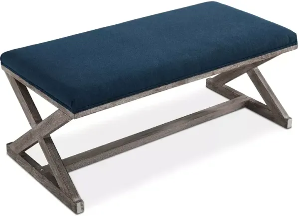Modway Province Vintage French X-Brace Upholstered Fabric Bench