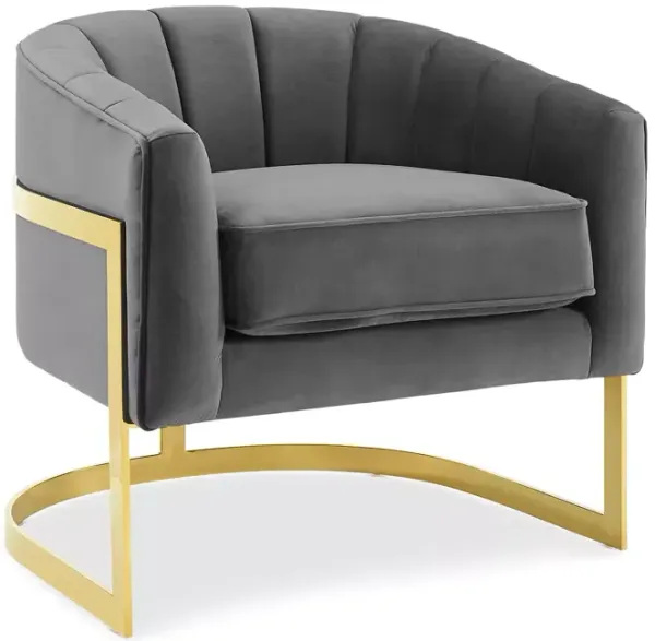 Modway Esteem Vertical Channel Tufted Performance Velvet Accent Armchair