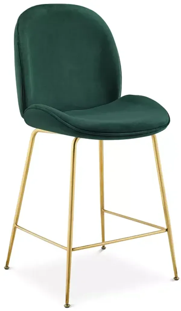 Modway Scoop Velvet Counter Stool