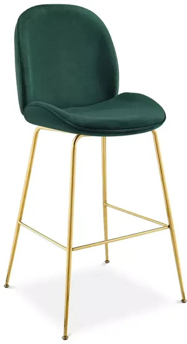 Modway Scoop Velvet Bar Stool